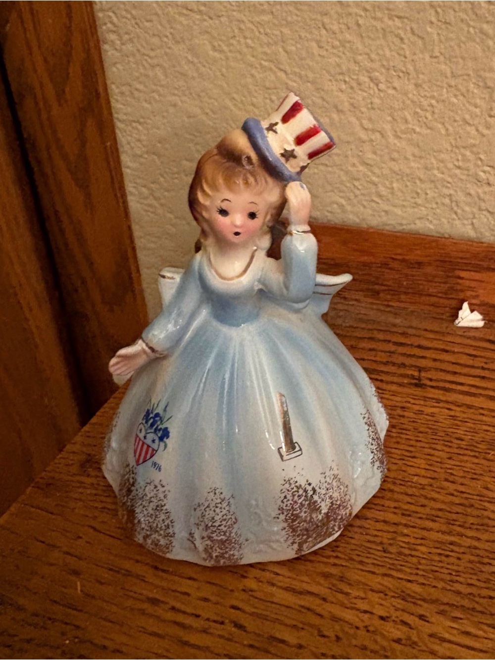 Vintage Josef Originals Liberty Girl Patriotic 4th of July Bell